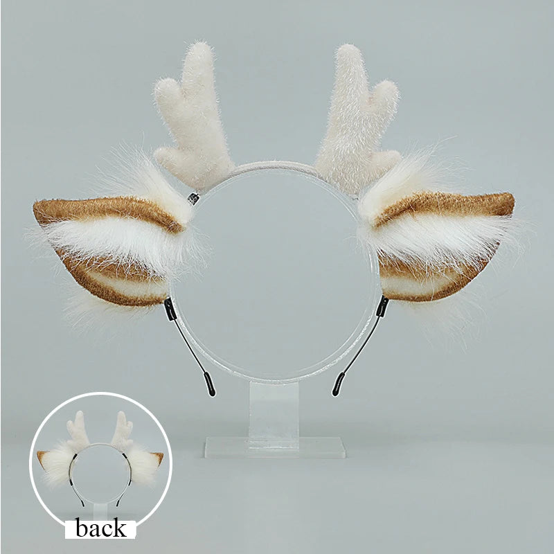 Plush Reindeer Antler Headband