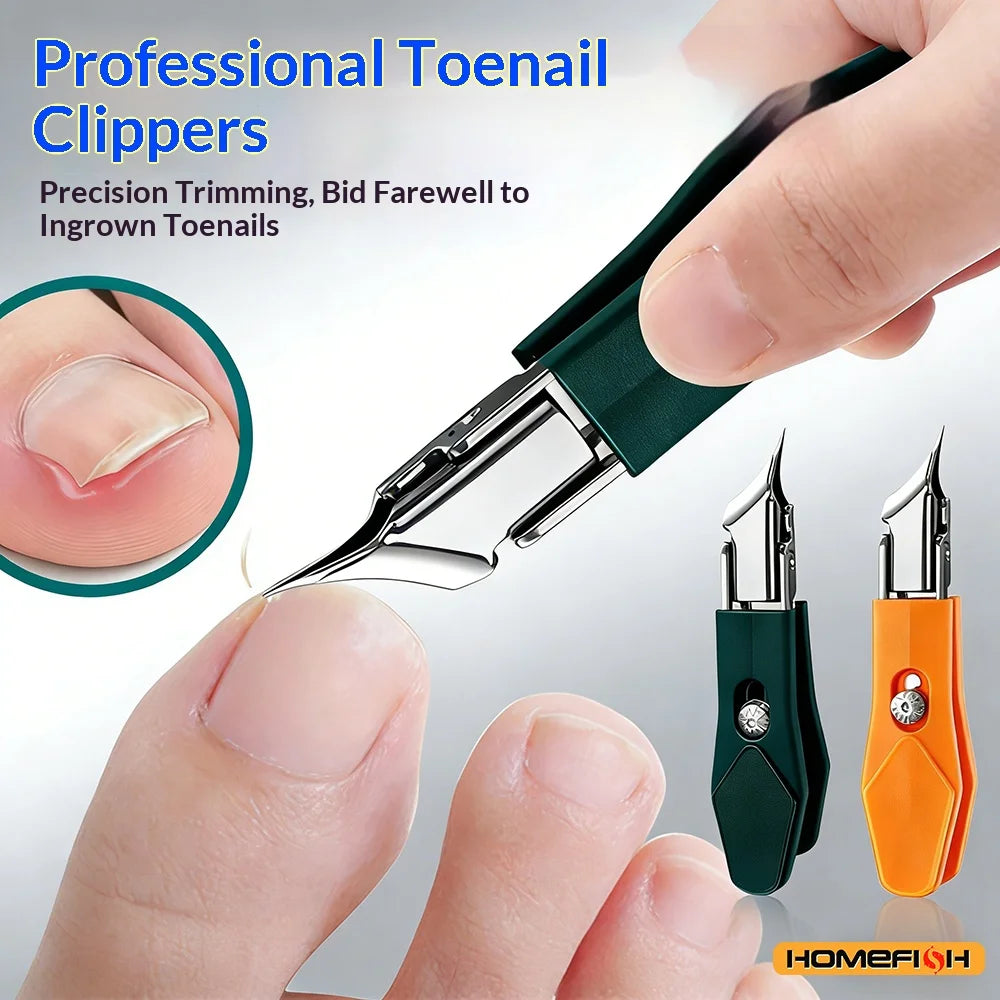 Wide-Jaw Toenail Clipper with Slanted Edge