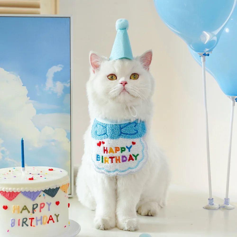 Pet Birthday Bandana & Party Hat Set