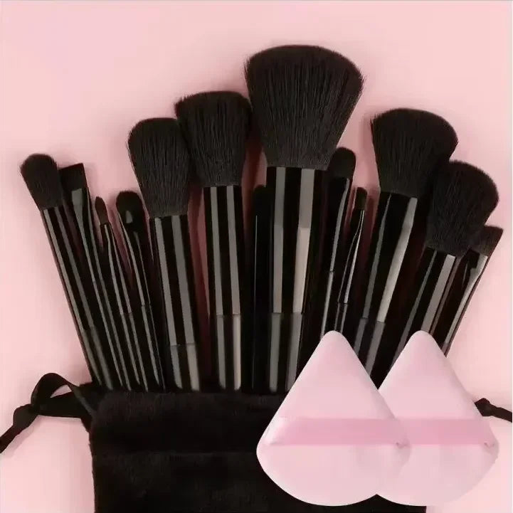 Fluffy Kabuki & Blending Makeup Brush Set