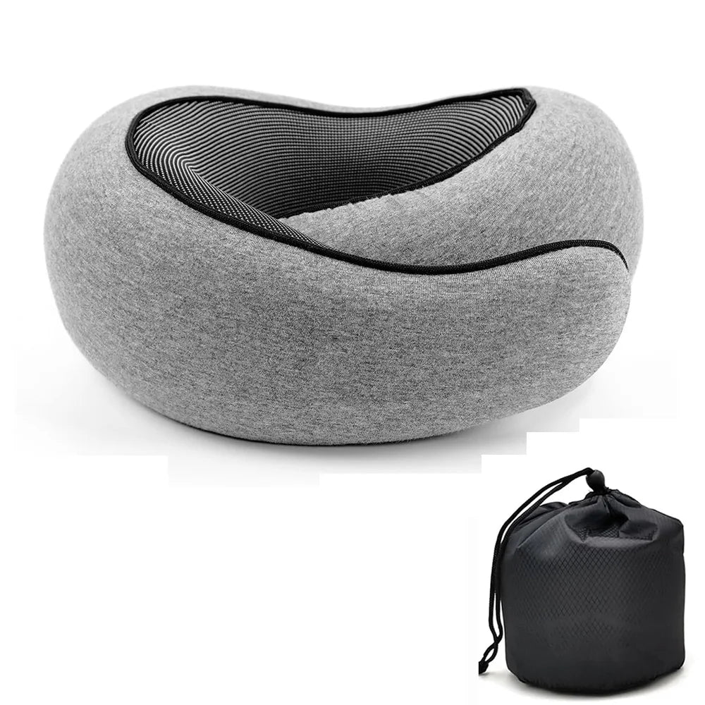 Memory-Foam Travel Neck Pillow