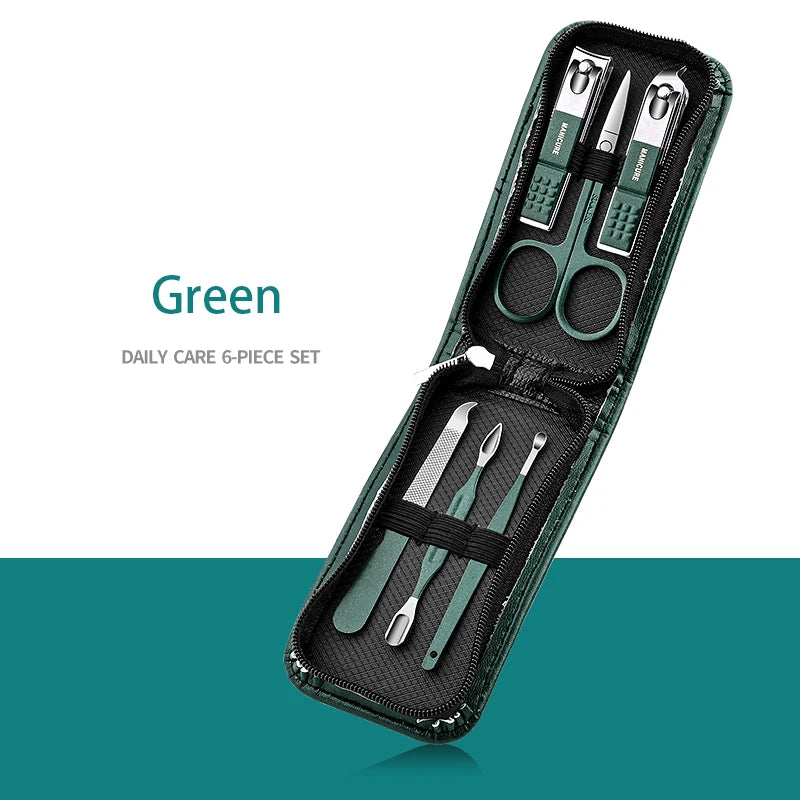 Stainless Steel Manicure Set with Case