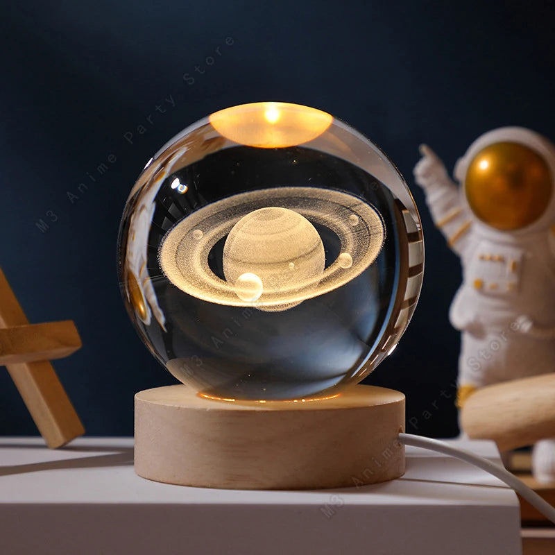 Crystal Ball Planet Night Light