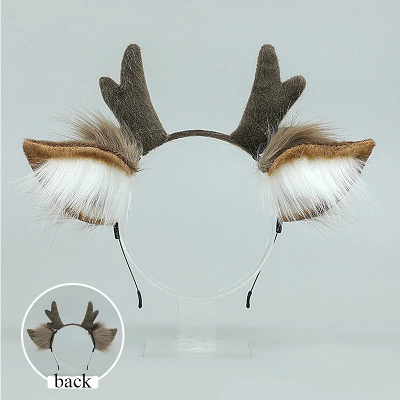 Plush Reindeer Antler Headband
