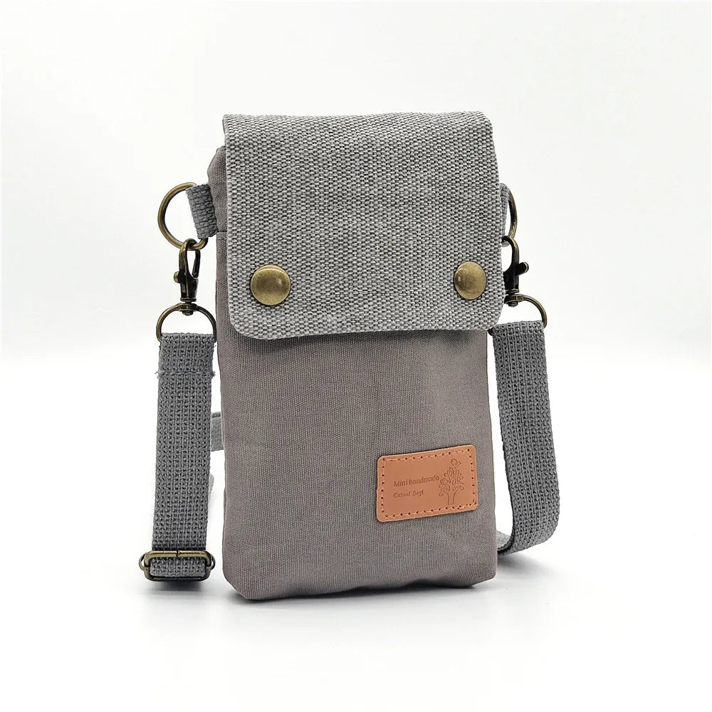Canvas Mini Crossbody Phone Bag