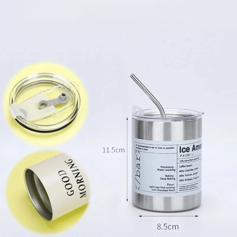 Insulated Stainless Steel Tumbler with Straw, 600 ml