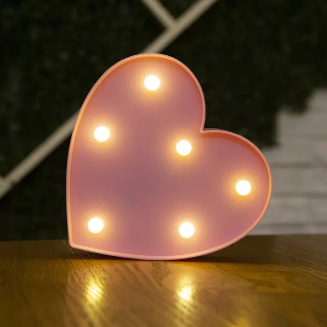 LED Marquee Number & Heart Light