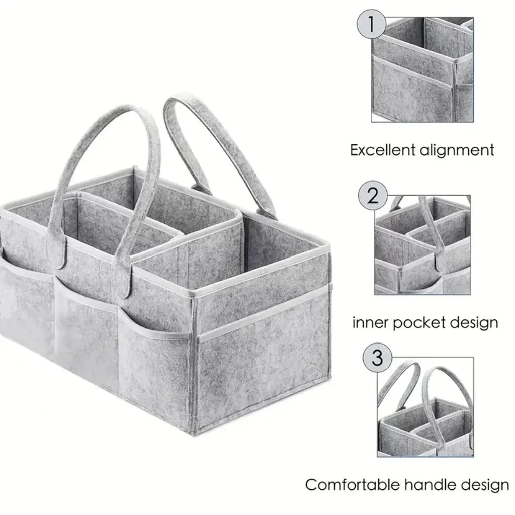 Portable Diaper & Essentials Organizer Bag