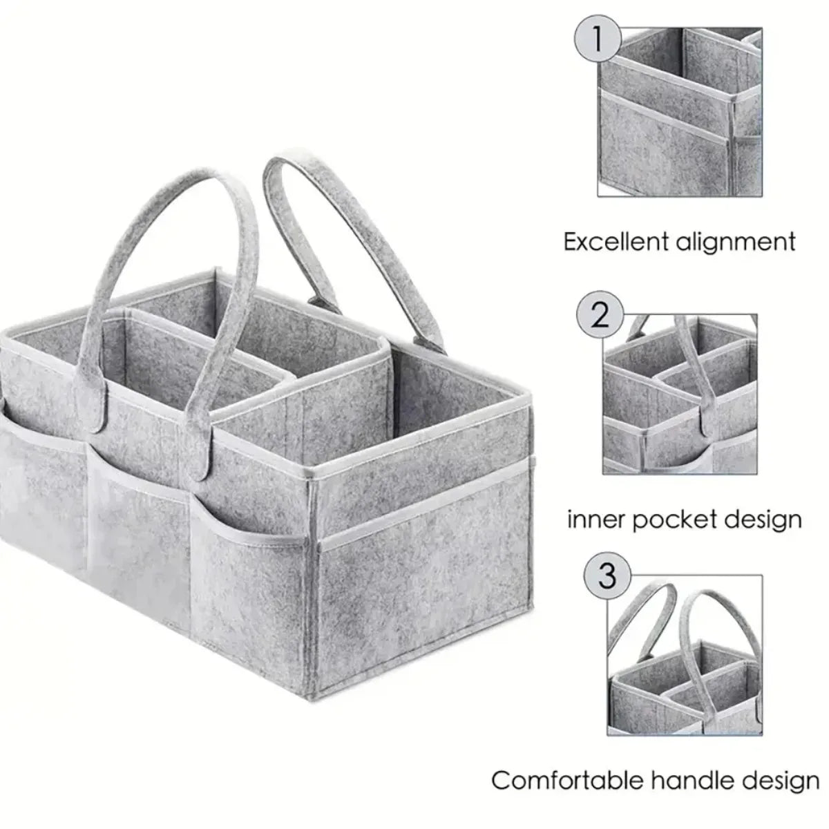 Portable Diaper & Essentials Organizer Bag