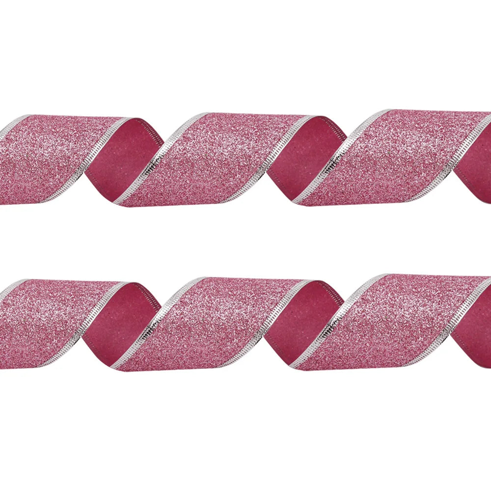 Wired Glitter Christmas Ribbon, 2 m