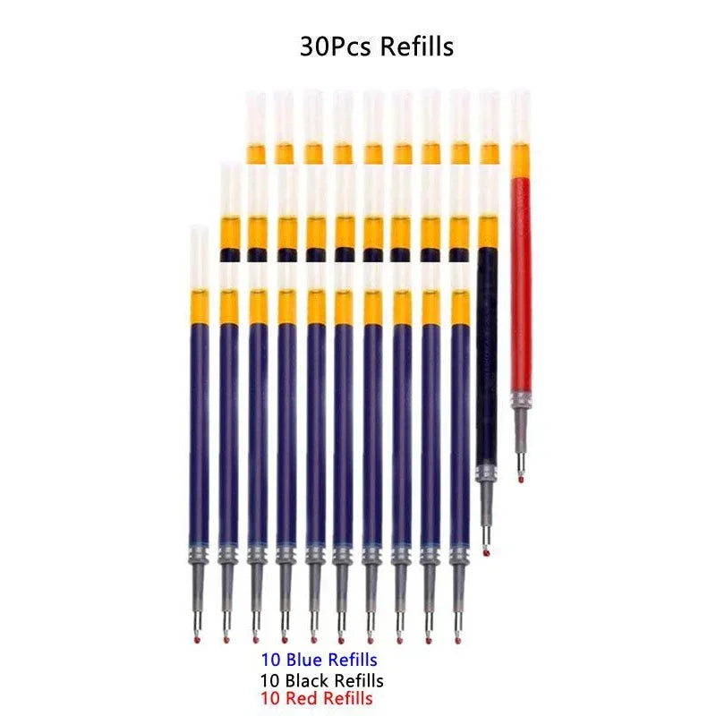 Retractable 0.5 mm Gel Pens with Refills