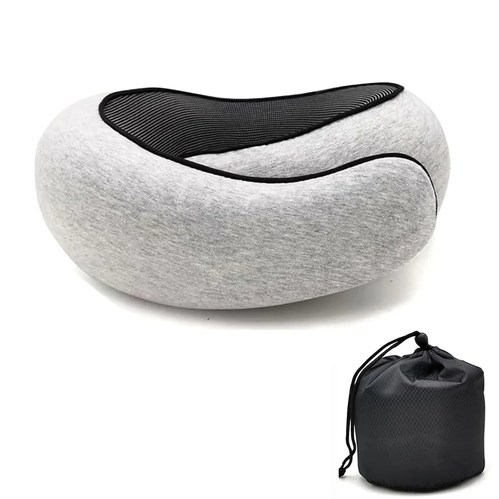 Memory-Foam Travel Neck Pillow