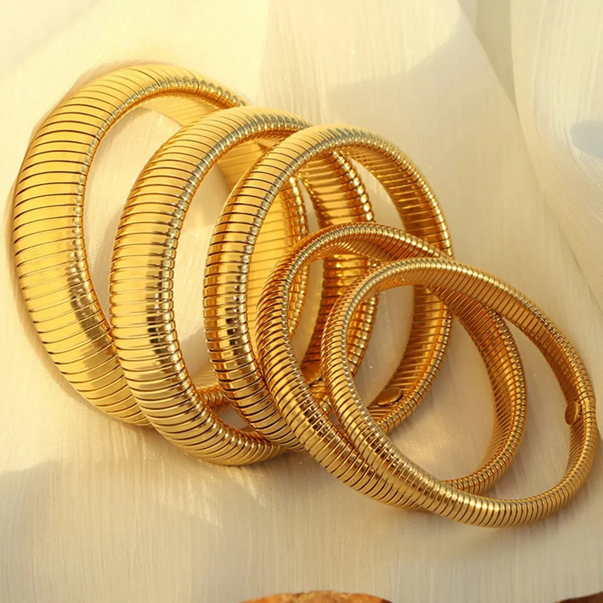 Gold-Tone Flex Bangle Bracelet