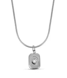 Gold-Tone Stainless Steel Textured Necklace