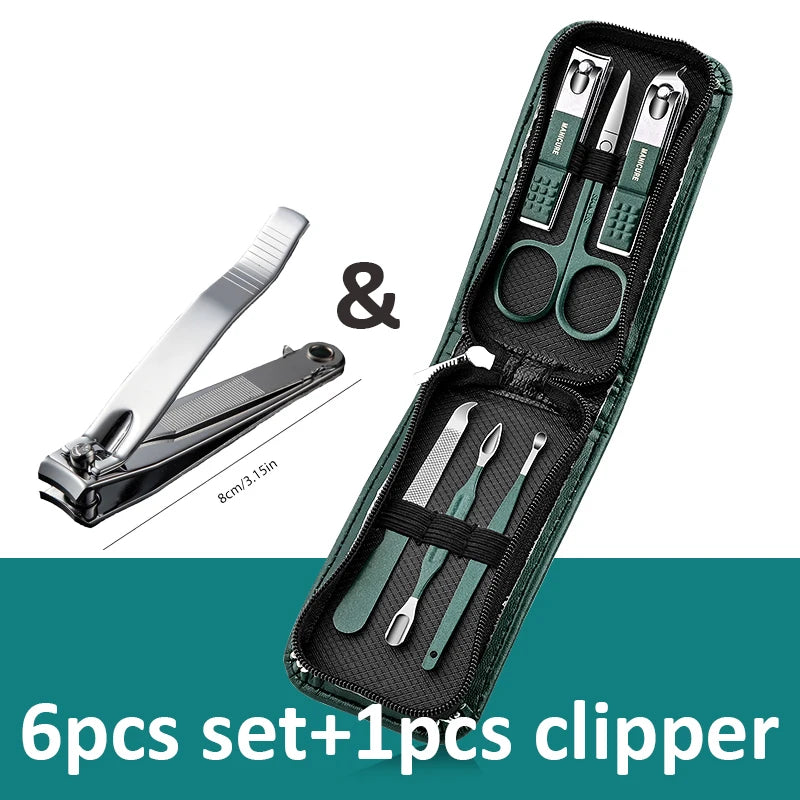 Stainless Steel Manicure Set with Case