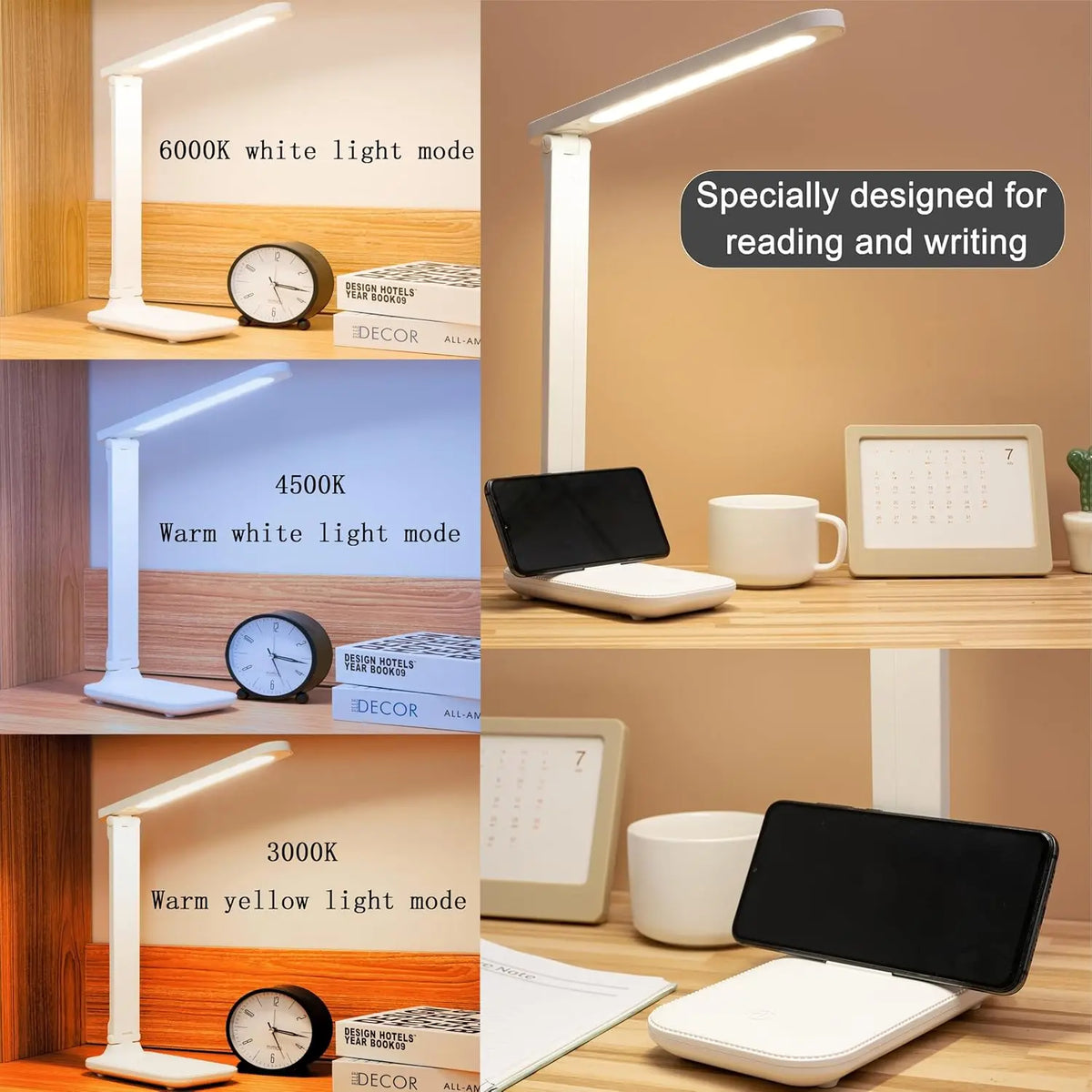 Foldable Rechargeable LED Desk Lamp with Touch Control