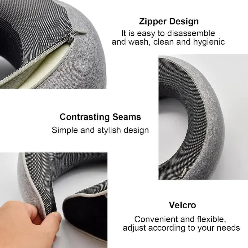 Memory-Foam Travel Neck Pillow