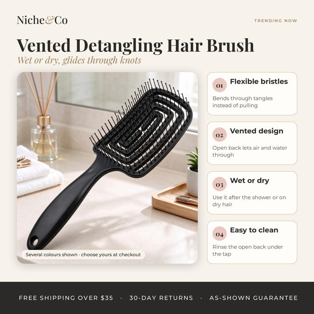 Vented Detangling Hair Brush by Niche&Co