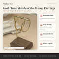Gold-Tone Stainless Steel Hoop Earrings by Niche&Co