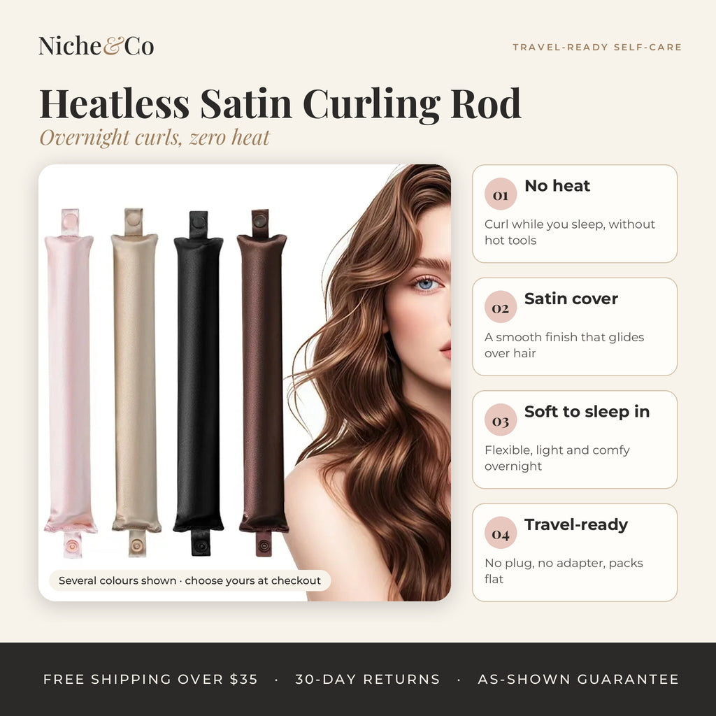 Heatless Satin Curling Rod: Overnight Curls, No Heat by Niche&Co