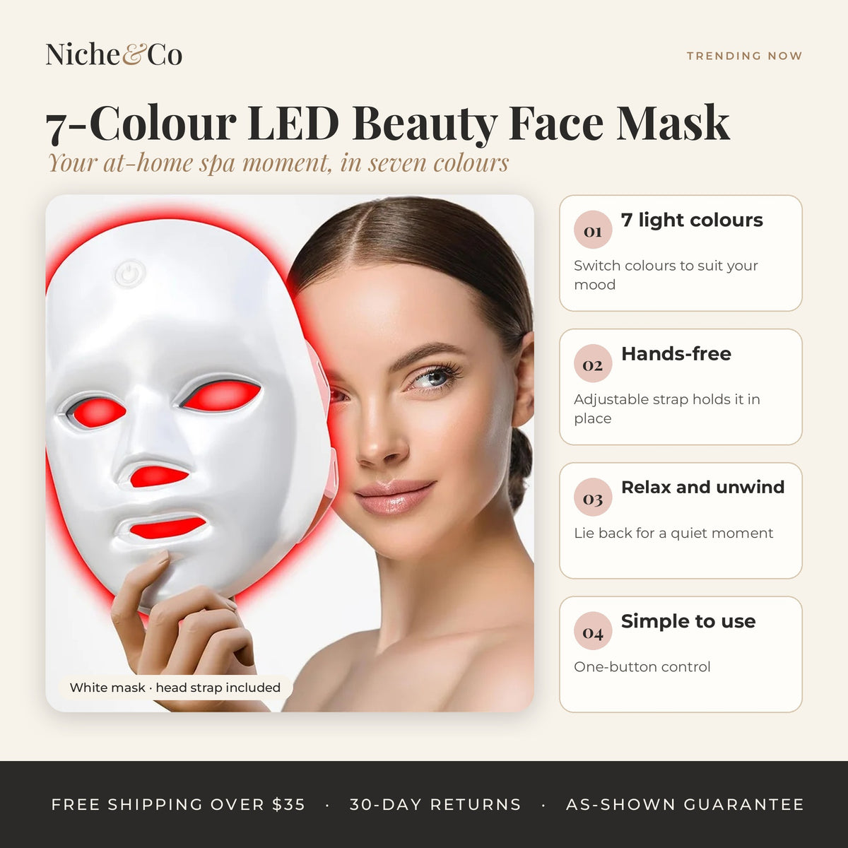 7-Colour LED Beauty Face Mask