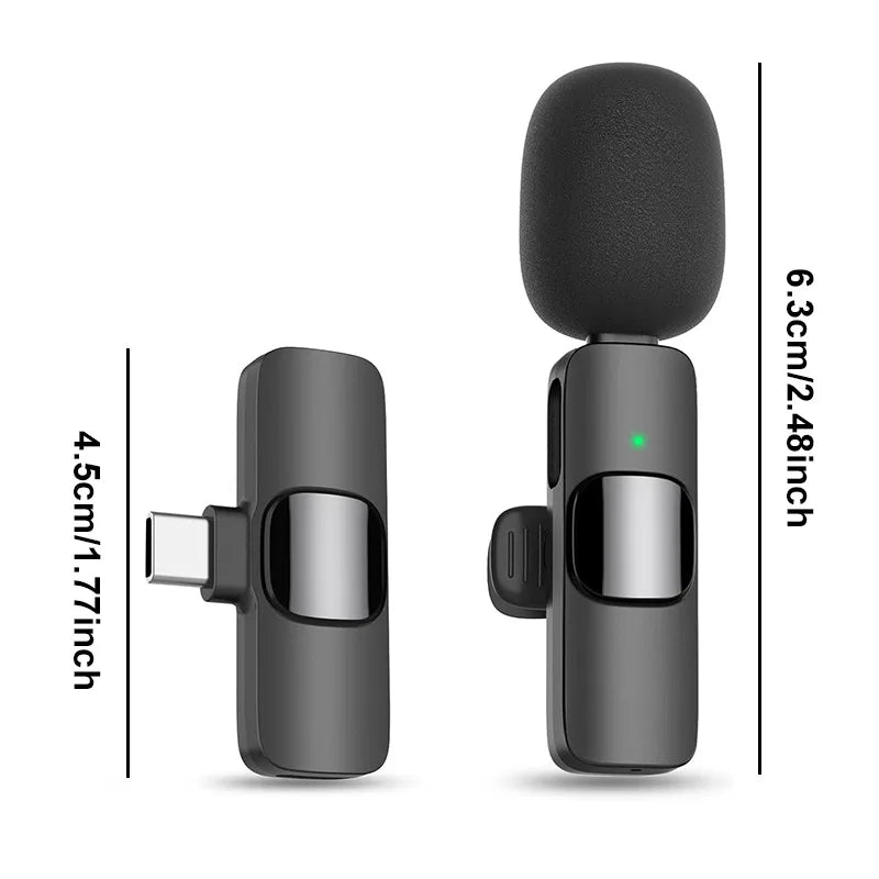 Wireless Clip-On Phone Microphone, USB-C