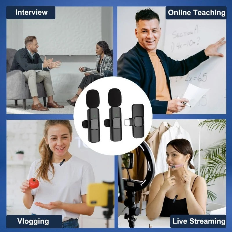 Wireless Clip-On Phone Microphone, USB-C