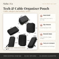 Tech & Cable Organizer Pouch, Hard Shell by Niche&Co