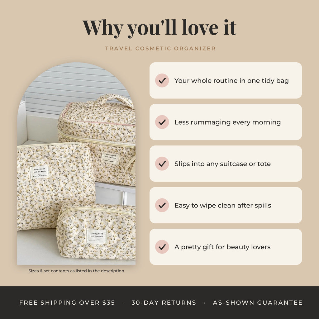 Travel Cosmetic Organizer Bag